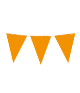 Oranje plastic Vlaggenlijn 10m